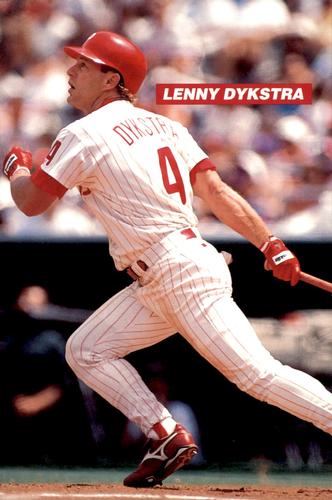 1995 Philadelphia Phillies Photocards #NNO Lenny Dykstra Front