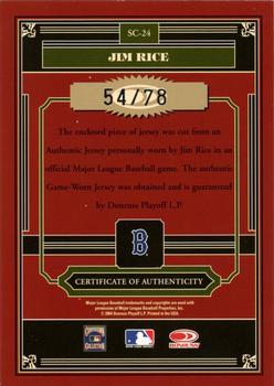 2004 Donruss Timeless Treasures - Statistical Champions Signature #SC-24 Jim Rice Back
