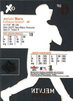 2003 Fleer E-X #10 Melvin Mora Back