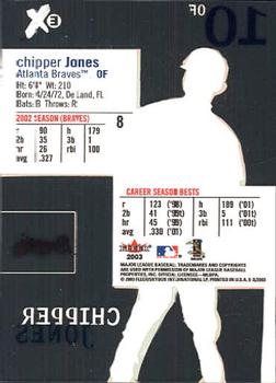 2003 Fleer E-X #8 Chipper Jones Back