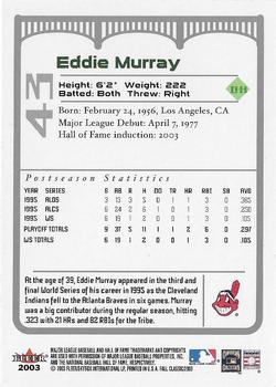 2003 Fleer Fall Classic #43b Eddie Murray Back
