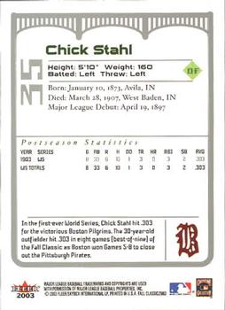 2003 Fleer Fall Classic #35 Chick Stahl Back