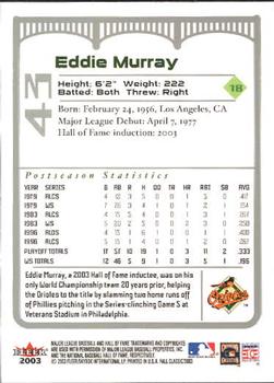 2003 Fleer Fall Classic #43a Eddie Murray Back