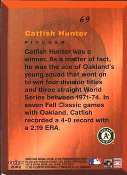 2003 Fleer Fall Classic #69 Catfish Hunter Back