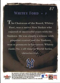 2003 Fleer Fall Classic #87 Whitey Ford Back