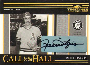 2004 Donruss Timelines - Call to the Hall Autograph Gold #CH-23 Rollie Fingers Front