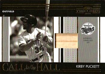2004 Donruss Timelines - Call to the Hall Material #CH-13 Kirby Puckett Front