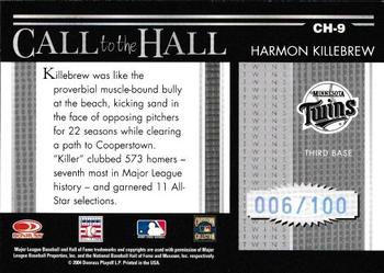 2004 Donruss Timelines - Call to the Hall Silver #CH-9 Harmon Killebrew Back