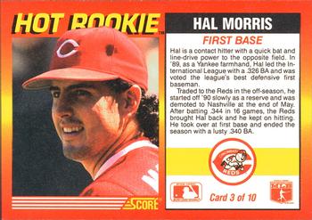 1991 Score - Hot Rookies #3 Hal Morris Back