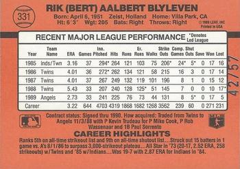 2004 Donruss Timelines - Recollection Collection #331 Bert Blyleven Back