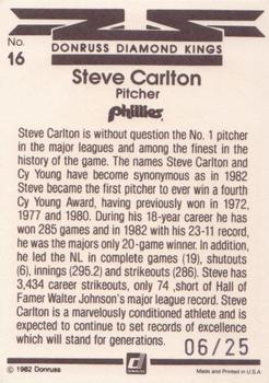 2004 Donruss Timelines - Recollection Collection #16 Steve Carlton Back