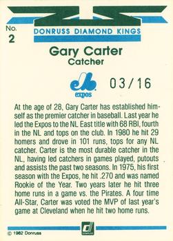2004 Donruss Timelines - Recollection Collection #2 Gary Carter Back
