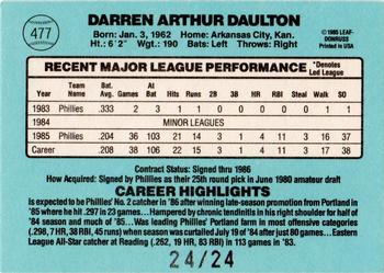 2004 Donruss Timelines - Recollection Collection #477 Darren Daulton Back