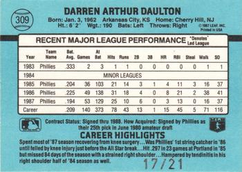2004 Donruss Timelines - Recollection Collection #309 Darren Daulton Back