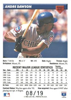 2004 Donruss Timelines - Recollection Collection #632 Andre Dawson Back