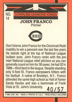2004 Donruss Timelines - Recollection Collection #14 John Franco Back
