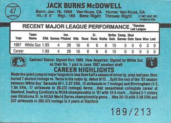 2004 Donruss Timelines - Recollection Collection #47 Jack McDowell Back