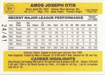 2004 Donruss Timelines - Recollection Collection #364 Amos Otis Back