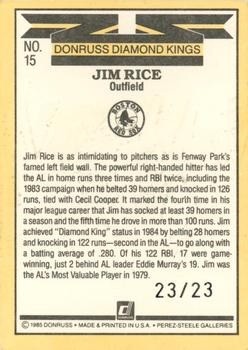 2004 Donruss Timelines - Recollection Collection #15 Jim Rice Back