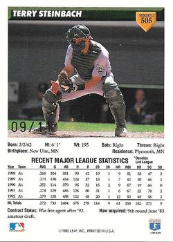 2004 Donruss Timelines - Recollection Collection #505 Terry Steinbach Back