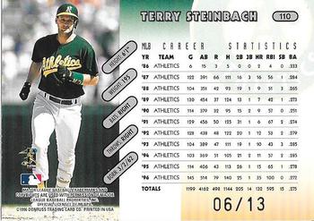2004 Donruss Timelines - Recollection Collection #110 Terry Steinbach Back