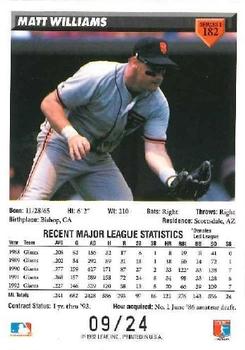 2004 Donruss Timelines - Recollection Collection #182 Matt Williams Back