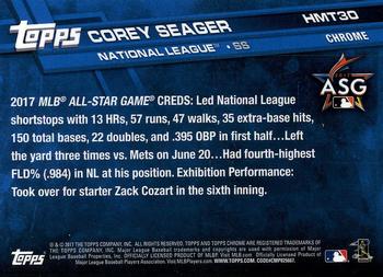 2017 Topps Chrome Update #HMT30 Corey Seager Back