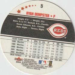 2003 Fleer Hardball #5 Ryan Dempster Back