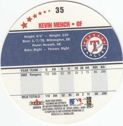 2003 Fleer Hardball #35 Kevin Mench Back
