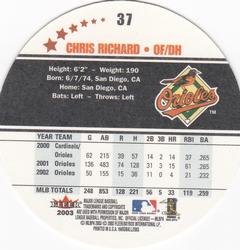 2003 Fleer Hardball #37 Chris Richard Back