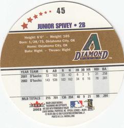 2003 Fleer Hardball #45 Junior Spivey Back