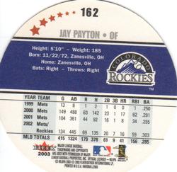 2003 Fleer Hardball #162 Jay Payton Back