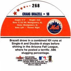 2003 Fleer Hardball #268 Craig Brazell Back