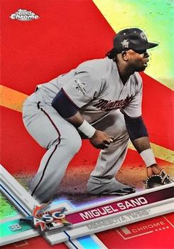 2017 Topps Chrome Update - Red Refractor #HMT16 Miguel Sano Front