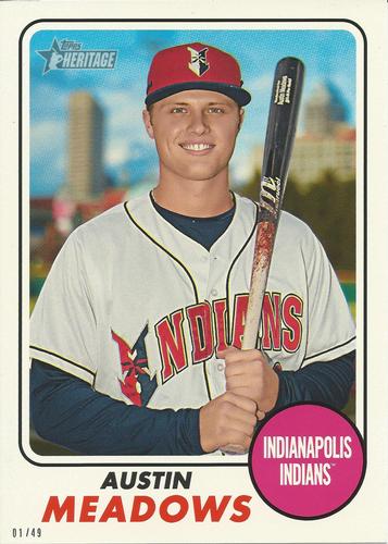2017 Topps Heritage Minor League 5x7 #177 Austin Meadows Front