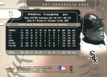 2003 Fleer Hot Prospects #5 Frank Thomas Back