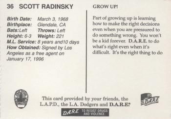 1998 Los Angeles Dodgers Police #NNO Scott Radinsky Back