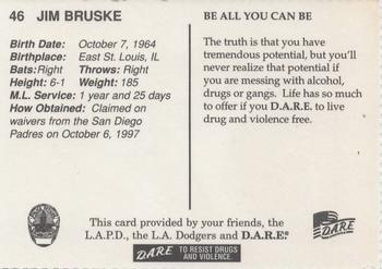 1998 Los Angeles Dodgers Police #NNO Jim Bruske Back