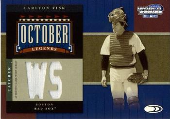 2004 Donruss World Series - October Legends Material #OL-4 Carlton Fisk Front