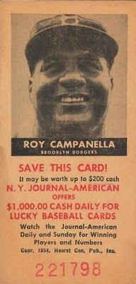 1954 New York Journal-American #NNO Roy Campanella Front