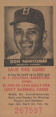 1954 New York Journal-American #NNO Don Newcombe Front
