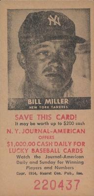 1954 New York Journal-American #NNO Bill Miller Front