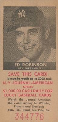 1954 New York Journal-American #NNO Ed Robinson Front