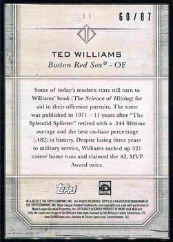 2017 Topps Transcendent Collection #11 Ted Williams Back