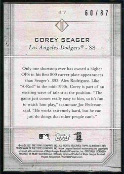 2017 Topps Transcendent Collection #47 Corey Seager Back