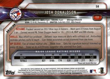 2018 Bowman #58 Josh Donaldson Back