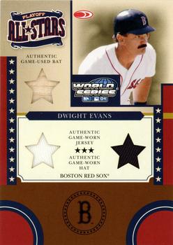 2004 Donruss World Series - Playoff All-Stars Material 3 #PAS-16 Dwight Evans Front