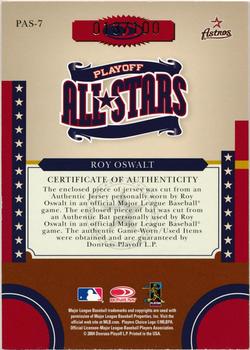 2004 Donruss World Series - Playoff All-Stars Signature Material 2 #PAS-7 Roy Oswalt Back