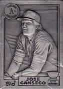 1984-91 Topps Gallery of Champions Pewter Bonuses #NNO Jose Canseco Front