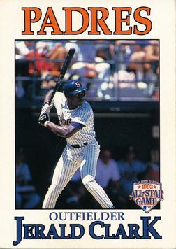 1992 Carl's Jr.  San Diego Padres #NNO Jerald Clark Front
